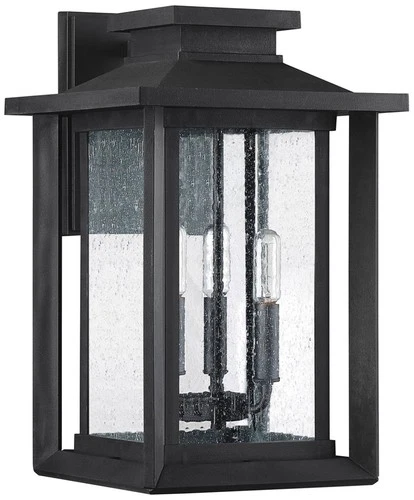 Wakefield 17" High Earth Black 3-Light Outdoor Wall Light - Picture 1 of 4