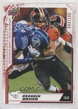 2020 Upper Deck CFL Red 43/165 Branden Dozier #18 r6v