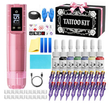 Kit de Tatuaje Inal mbrico Completo con 20 Agujas, 7 Tintas y Piel de Pr ctica