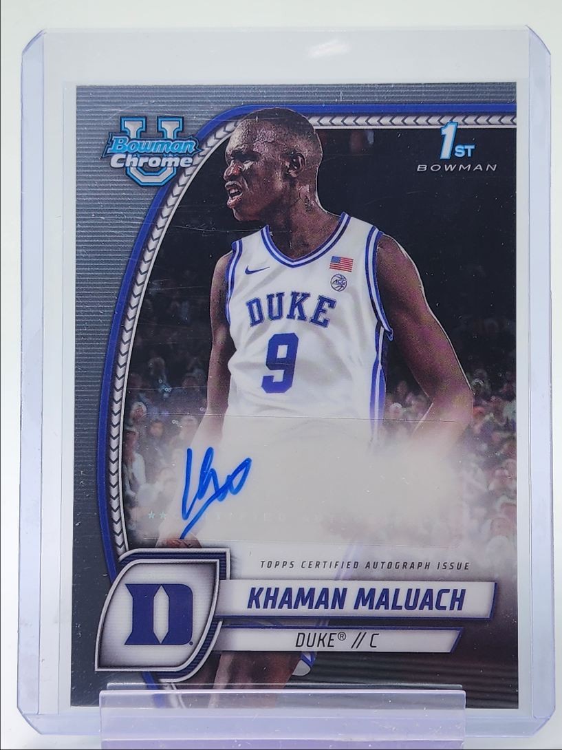 KHAMAN MALUACH 2024-25 BOWMAN UNIVERSITY CHROME 1ST AUTOGRAPH AUTO Q5451