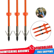 32'' Archery Solid Fiberglass Bowfishing Arrows Safety Slide Outdoor Hunting