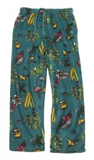 Tommy Bahama Men's Green Printed Graphic Fleece Pajama Pants