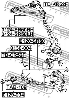 TAB-108 FEBEST Control Arm-/Trailing Arm Bush for TOYOTA