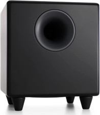 250w 8-inch Home Subwoofer With Built-in Amplifier And Dual Audio Inputs, Black