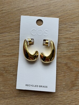 COS Recycled Brass Gold Large Women s New Earrings Jewelry Fashion Accessories
