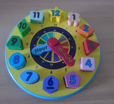 Melissa  Doug Learning Wood Shape Sorting Clock