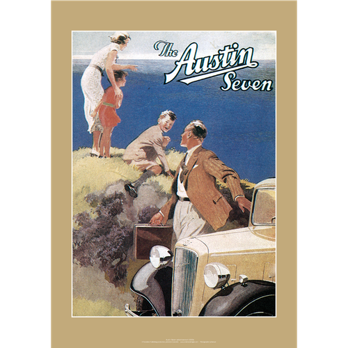 Austin Seven Family Car Art Print 1930s Advertisement 3 sizes