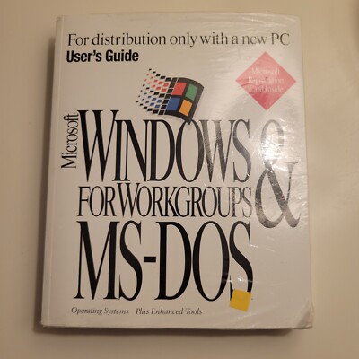 Microsoft Windows for Workgroups & MS-DOS User's Guide ~ 1994 Sealed