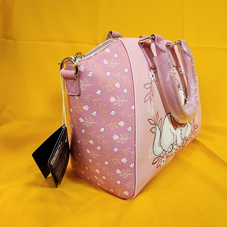 Loungefly Disney The Aristocats Marie Pink Cause Im a Lady Flowers Satchel Bag - Image 4 of 4