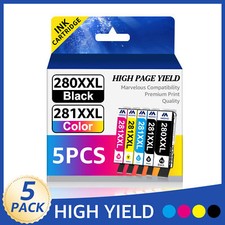 Ink Cartridges For Canon 5PK PGI-280XXL CLI-281XXL 280 281 XXL Pack