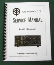 Kenwood R-300 Service Manual: w/ 11"X17" Foldout Color Schematic & Plastic Cover