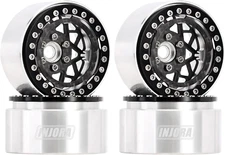 INJORA 1.9 Beadlock Wheels - 10Mm Deep Dish Negative Offset Wheels for 1/10 RC C