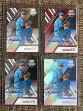 Lot (4) BRENDON LITTLE Cubs 2017 Elite Extra Edition AUTO 1 red 67/75 + 3 base