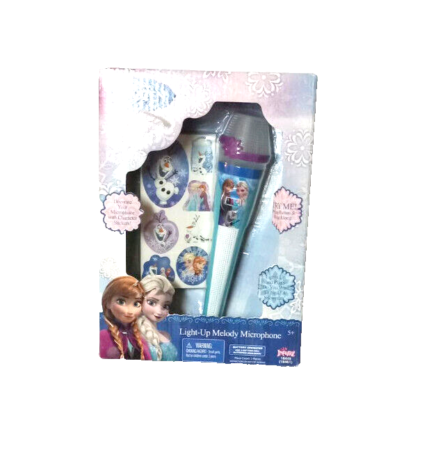 Disney Frozen sparkling ice light up microphone stickers music new in  box