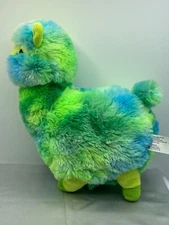 Kellytoy Sugar Loaf Llama Alpaca Green Blue Patch Color Plush Stuffed Animal