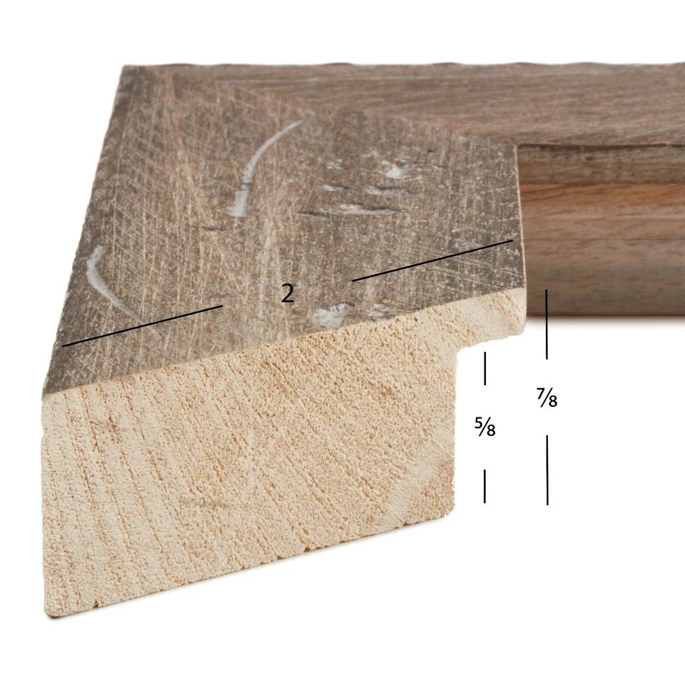 Craig Frames Hatteras, 2.0 Inch Wide Boho Rustic Beach Wood Brown Picture Frame - Image 2 of 4