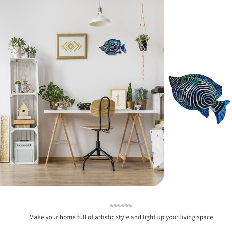 Nautical Animal Wall Decor Fish Art Wrought Iron Hanging Outdoor