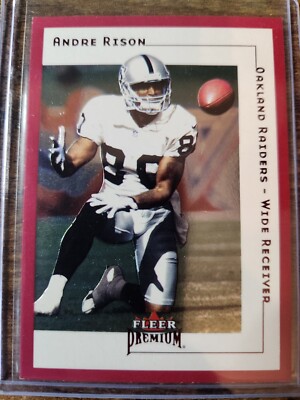 2001 Fleer Premium Andre Rison Star Ruby 88/125 SP #139 Oakland Raiders