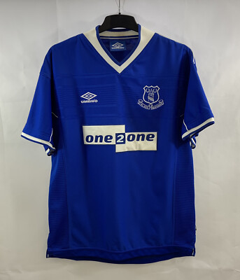 Maillot De Football Everton Domicile 1999-2000 - Umbro, Taille M, Occasion Très Bon état