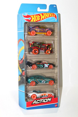Hot Wheels HW Action Pack 5 Car Set HI Beam GT Hunter Chill Mill Grand Cross