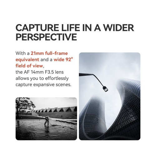 TTArtisan AF 14mm F3.5 APS-C Auto Focus Camera Lense for Sony A5000 A6000 ZVE-10 - Picture 7 of 11