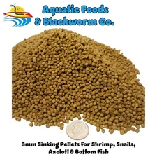3mm Sinking Pellets for Shrimp, Snails, Axolotl, & Bottom Fish. by Zeigler
