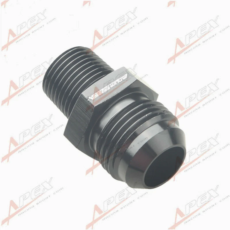 -12AN AN12 12AN To 1/2'' NPT Straight Adapter Pipe Fuel Oil Fitting Black - Image 4 of 4