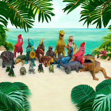 Vintage Dinosaur Figures 19 PVC Toys Ankyo Im...