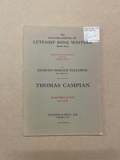 English School Of Lutenist Song Writers by E. Fellowes - Pub: Stainer - 1925
