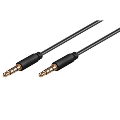 Audio Klinke Verbindungskabel Klinkenkabel AUX 3.5 mm Stecker 4 Pol 3 m