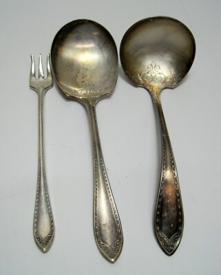 2 - Serving Pieces Sheraton Community Silverplate Oneida Casserole & Ladle
