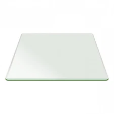 Pro Safe Glass 20" x 20" Square Tempered Glass Table Top 1/4" Thick Bevel Edges