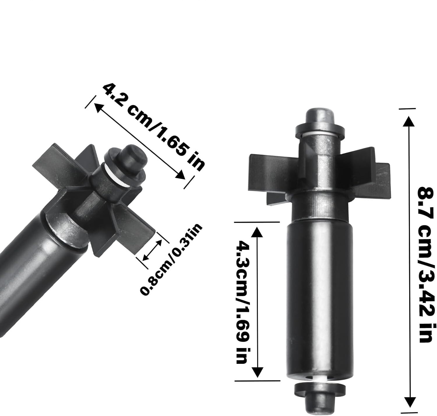 Rotor Impeller Shaft Assembly Fits Summer Waves Pool Part SFX1000 1500 ...