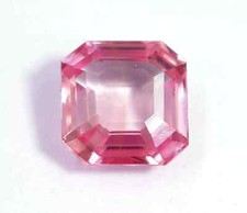 Pink Morganite 12 Ct Square Cut Loose Natural CERTIFIED Gemstone
