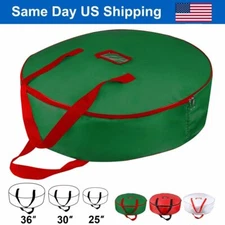 Christmas Xmas Wreath Storage Bag with Handles for 25" 30" 36" Wreath Clean up