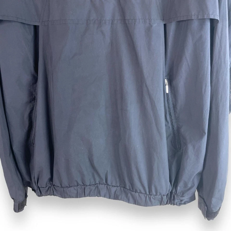 Jaqueta de chuva masculina Ashworth Weather Systems ventilada golfe M preta 1/4 zíper poliéster - Imagem 3 de 4