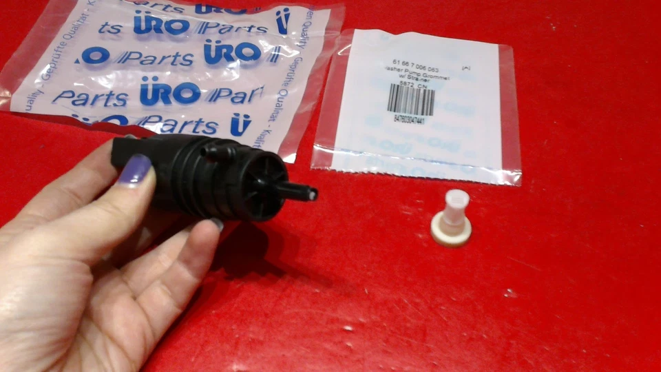 Bomba de líquido para lavadora de parabrisas + kit de sellado AUDI BMW MERCEDES BENZ PORSCHE VW URO Foto 4 de 4