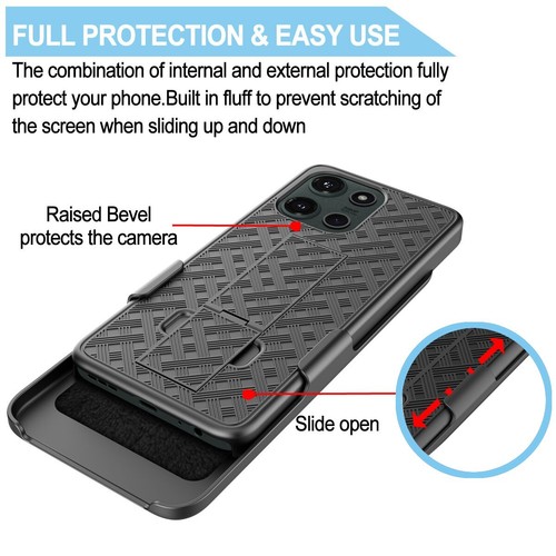 For Moto G Power G Stylus G 5G 2025 Case + Belt Clip Holster Cover +Screen Glass - Picture 4 of 9