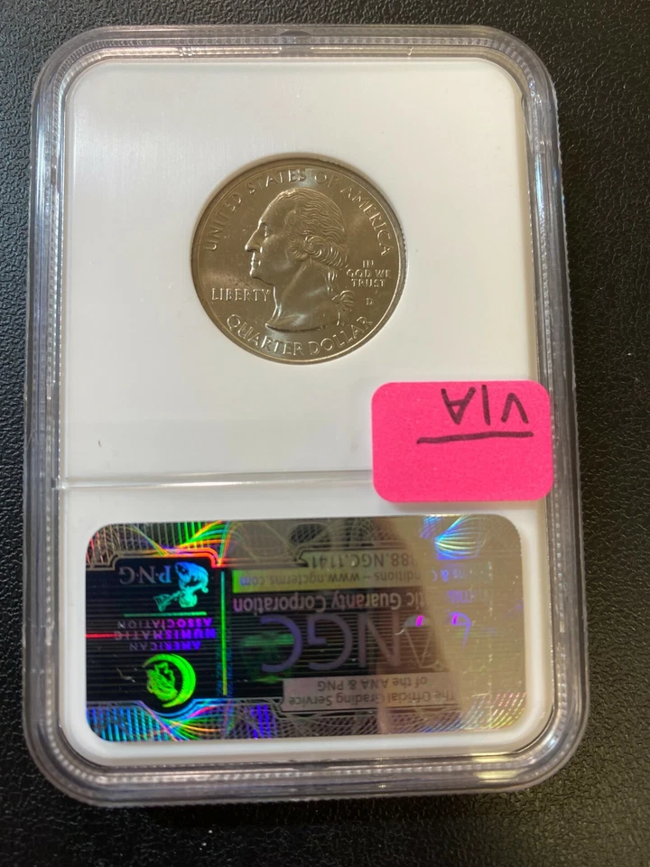 1999 D GEORGIA STATE QUARTER NGC MS-66 - UNCIRCULATED - CERTIFIED SLAB - 25C - Image 2 of 2