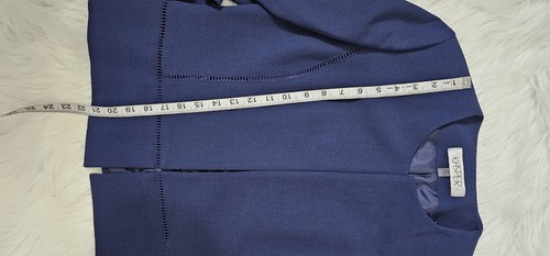 Giacca blazer donna Kasper Navy taglia 8P carriera business aperto davanti - Foto 10 di 10