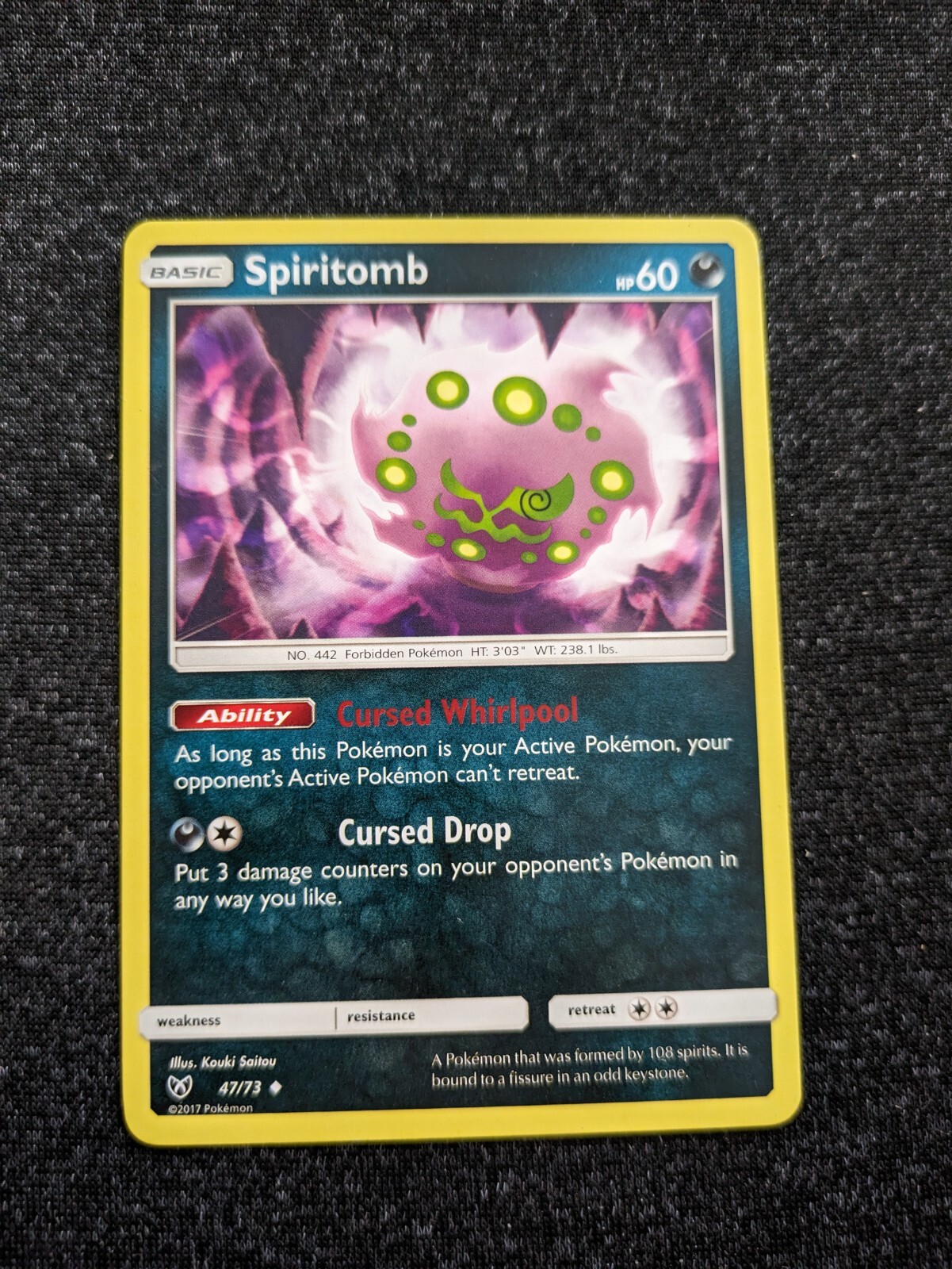 Spiritomb 47/73- Shining Legends- Regular Uncommon- LP or better