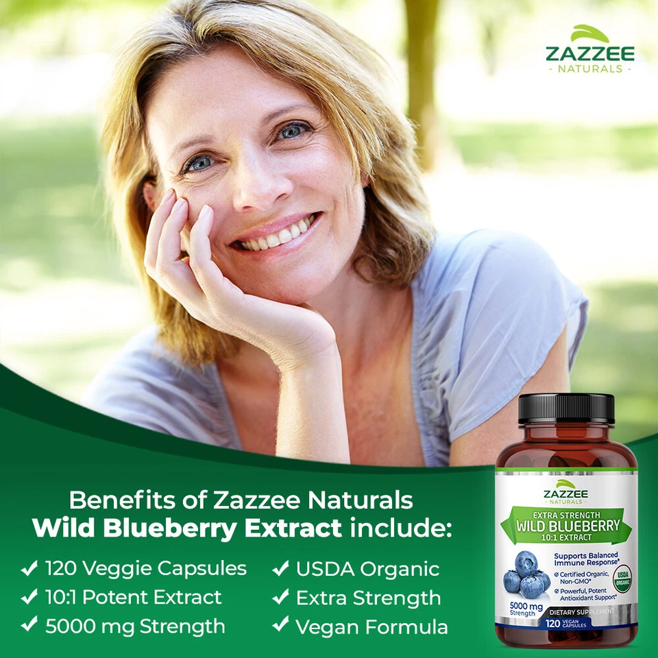 Extracto de arándano silvestre orgánico USDA fruta entera 5000 mg fuerza 10:1 extracto Foto 3 de 4