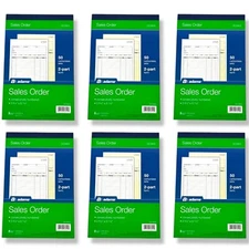 6×50=300 Sets Adams DC5805 Invoice Sales Order Books 2-Part Carbonless Copy Form