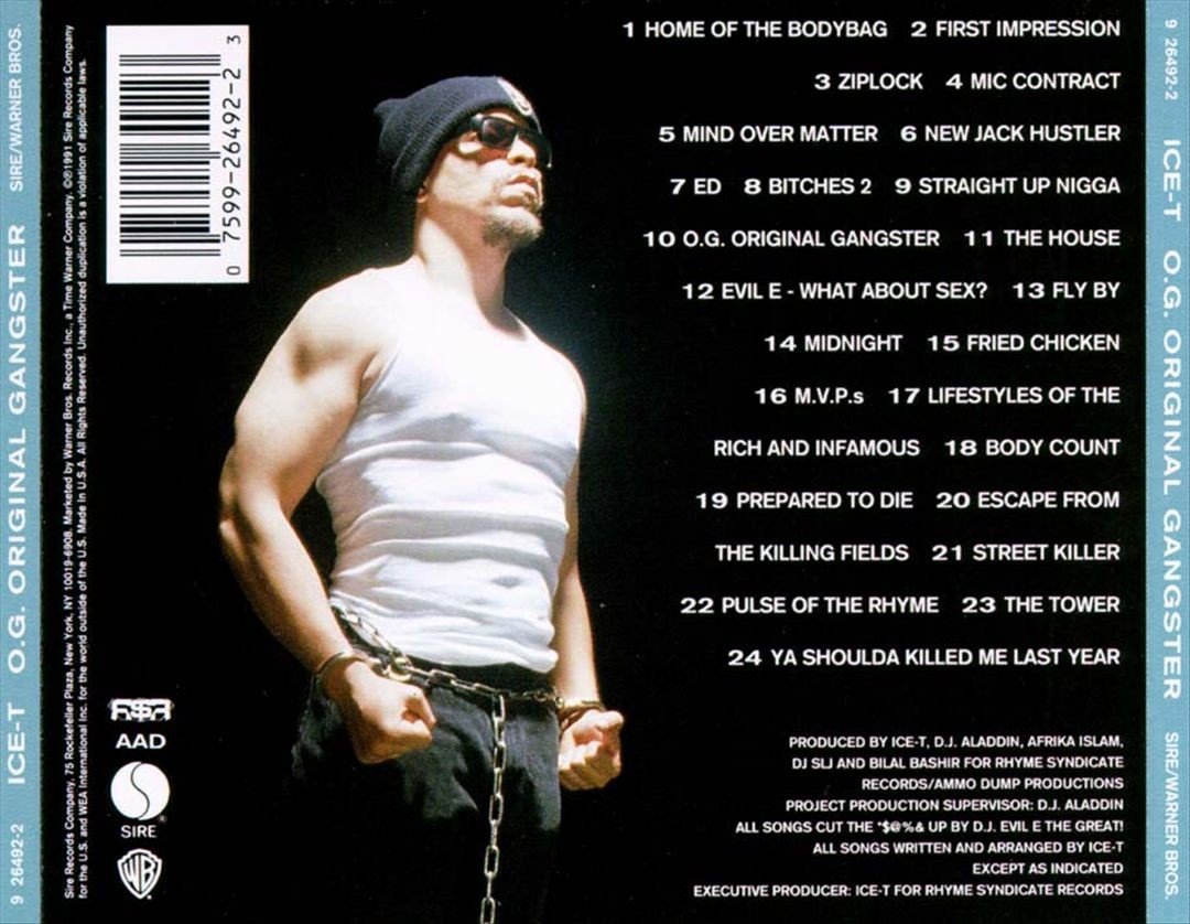 ICE-T - O.G. ORIGINAL GANGSTER NEW CD 75992649223| eBay
