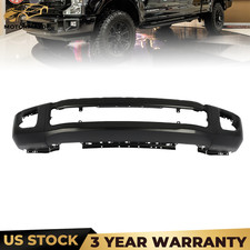 For 2020-22 Ford F-250 F-350 Black Steel Front Bumper Face Bar W Fog Light Hole