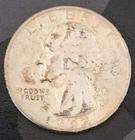 1952-D Washington Quarter 90% Silver 25c US Coin Denver Mint Circulated Low Ship