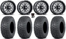 Itp Momentum 14 Wheels Milled 28 Terra Hook Tires Honda Rincon Rancher