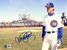 Ryne Sandberg Signed Chicago Cubs 8x10 Photo Beckett BAS COA BS67534