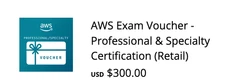 US AWS Certification Exam Voucher - PearsonVue- $300 Specialty or Professional 