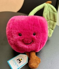 Jellycat Cherry Plush 15cm - Soft Fruit Doll with Tags Dust Bag Perfect Gift 